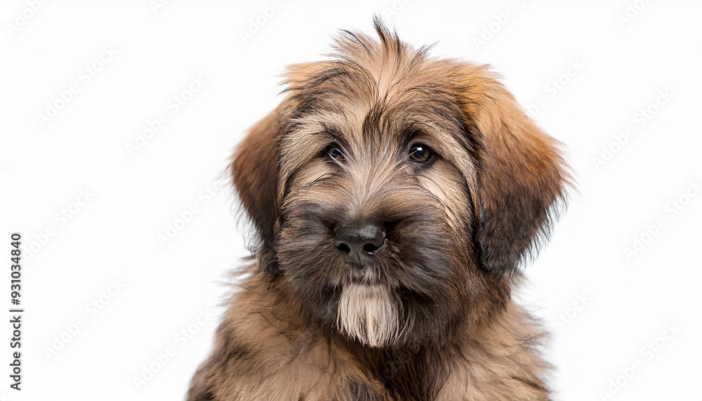 ブリアードの子犬のポートレート(Briard puppy portrait on white background)
ブリアードの子犬のポートレート(Briard puppy portrait on white background)