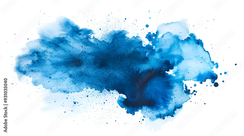 This image appears to be an artistic depiction of blue watercolor ink splashes or smoke-like clouds against a white background. The blend of various shades of blue creates a fluid
This image appears to be an artistic depiction of blue watercolor ink splashes or smoke-like clouds against a white background. The blend of various shades of blue creates a fluid