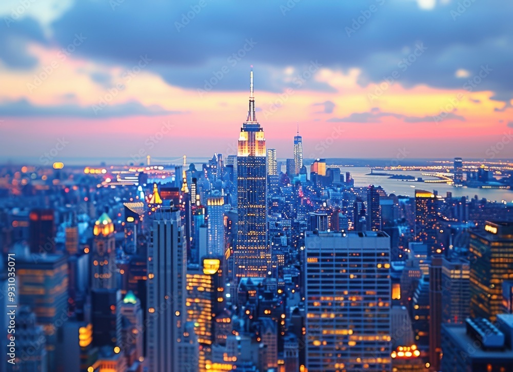 Obraz premium Cityscape at Sunset
