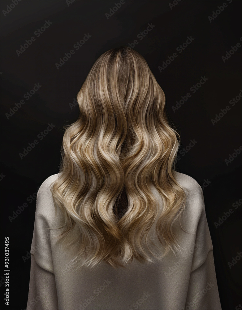 Naklejka premium Blonde Balayage Hair Dye style