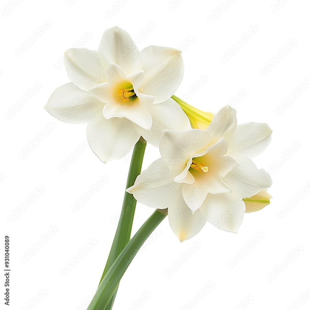 Jonquil Flower on White Background Jonquil Flower on White Background