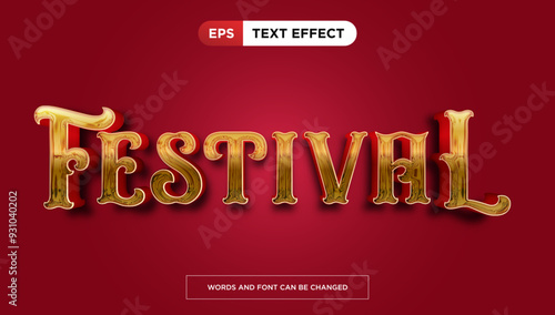 Golden circus text effect, editable luxury and rich text style