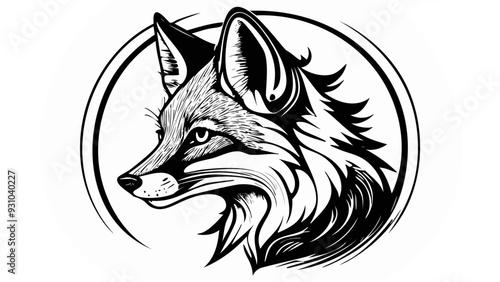Fox Head Sketch Style - Beast Animal Face Portrait Mammal Fur

