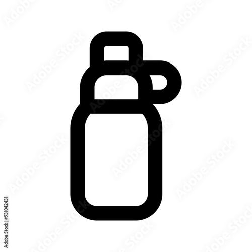 bottle line icon