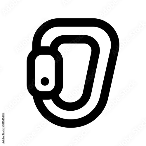 carabiner line icon