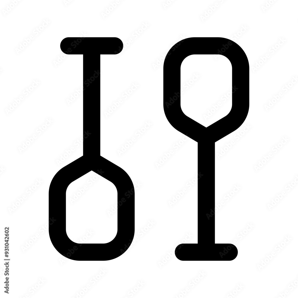 paddles line icon paddles line icon