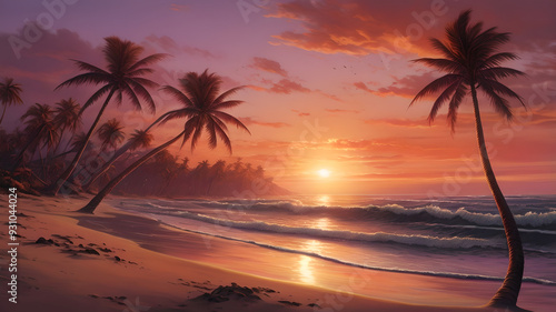 Dusk Beneath the Palms