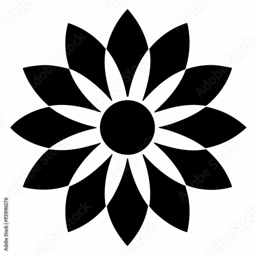 Chamomile isolated on white, daisy vector illustration, daisy vector art, daisy silhouette, flowers icon, chamomiles line art, eps