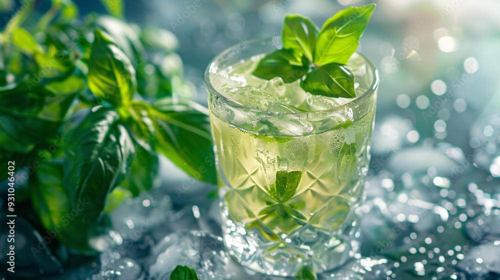 Invigorating beverage infused with aromatic herbs. Invigorating beverage infused with aromatic herbs.