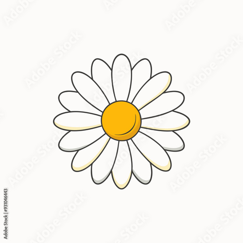 Chamomile isolated on white, daisy vector illustration, daisy vector art, daisy silhouette, flowers icon, chamomiles line art, eps