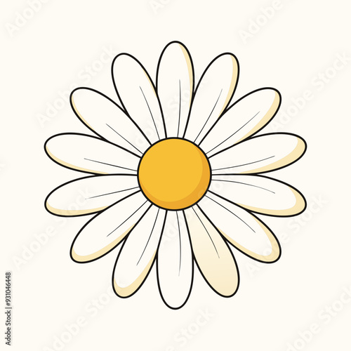 Chamomile isolated on white, daisy vector illustration, daisy vector art, daisy silhouette, flowers icon, chamomiles line art, eps