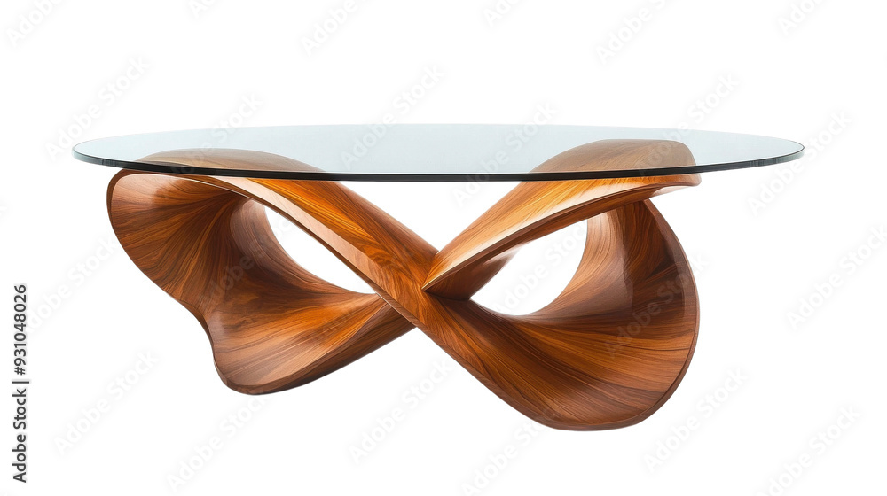 Stylish modern coffee table with an artistic wooden base and a glass top, perfect for contemporary living spaces. Stylish modern coffee table with an artistic wooden base and a glass top, perfect for contemporary living spaces.