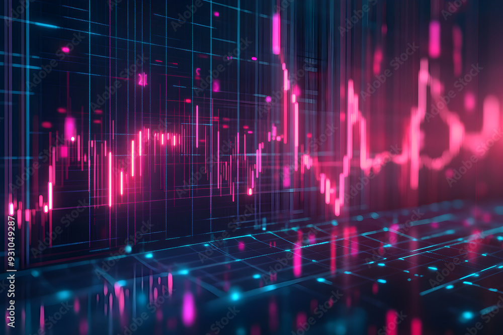 Glowing digital backdrop with colorful lines and waves, perfect for disco or music design Glowing digital backdrop with colorful lines and waves, perfect for disco or music design