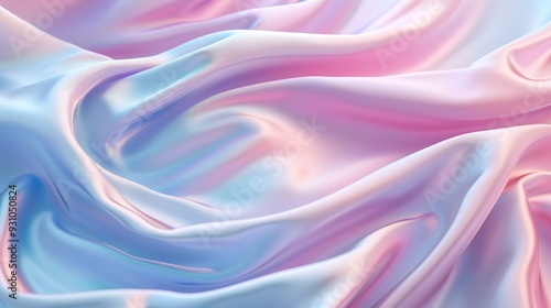 Abstract wavy silk texture in pastel blue and pink hues smooth texture luxurious wallpaper background