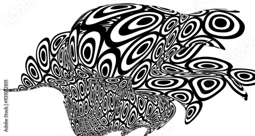 Wallpaper Mural Abstract black and white fluid background  for banner Torontodigital.ca