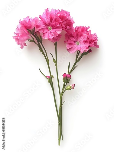 Sweet William Isolated on White Background. Beautiful Sweet William Flower