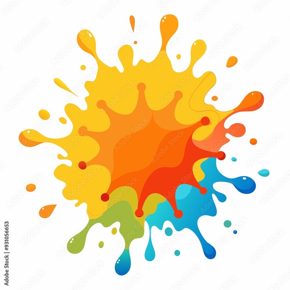illustration of a splash of orange illustration of a splash of orange