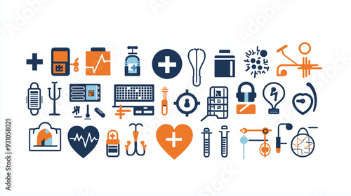 An educational health infographic featuring symbols for prevention and public health, with each icon clearly labeled and color-coded for easy understanding