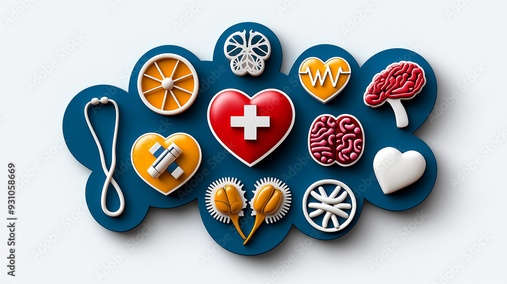 An educational health infographic featuring symbols for prevention and ...