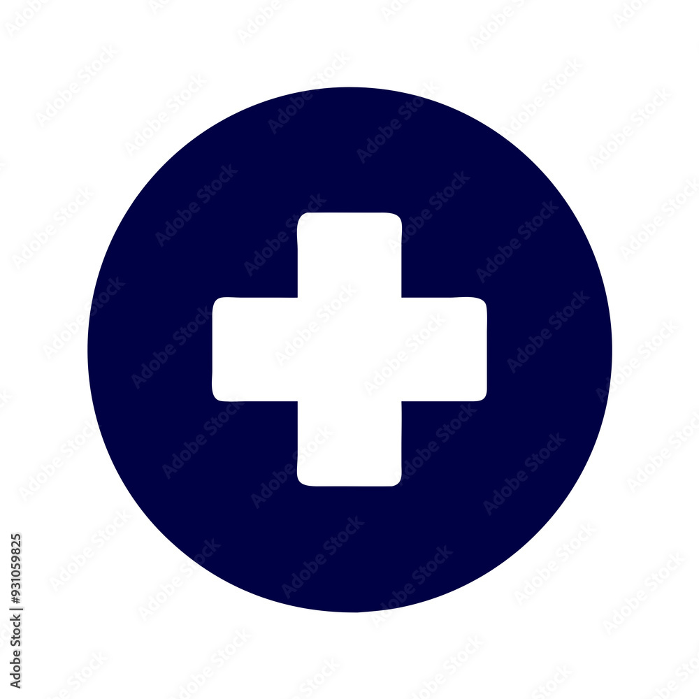 medical cross icon on round internet button medical cross icon on round internet button