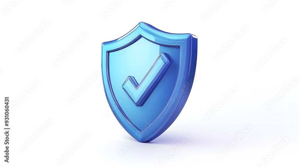 cartoon 3d Icon safety shield check mark perspective . Blue symbol security safety icon. Checkmark in minimalistic style. 3d vector illustration. white background cartoon 3d Icon safety shield check mark perspective . Blue symbol security safety icon. Checkmark in minimalistic style. 3d vector illustration. white background