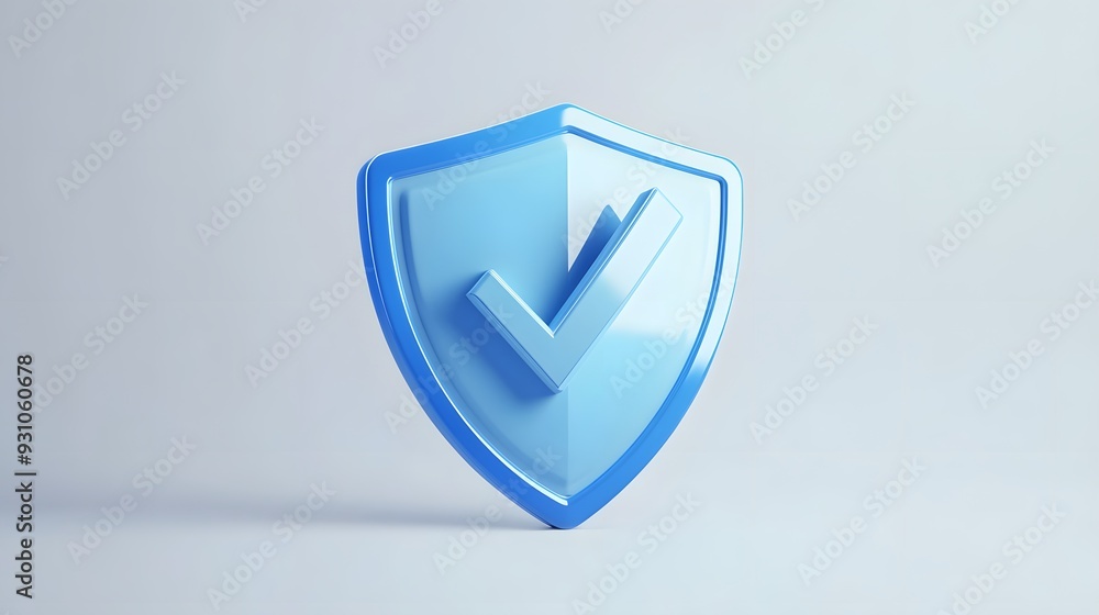cartoon 3d Icon safety shield check mark perspective . Blue symbol security safety icon. Checkmark in minimalistic style. 3d vector illustration. white background cartoon 3d Icon safety shield check mark perspective . Blue symbol security safety icon. Checkmark in minimalistic style. 3d vector illustration. white background