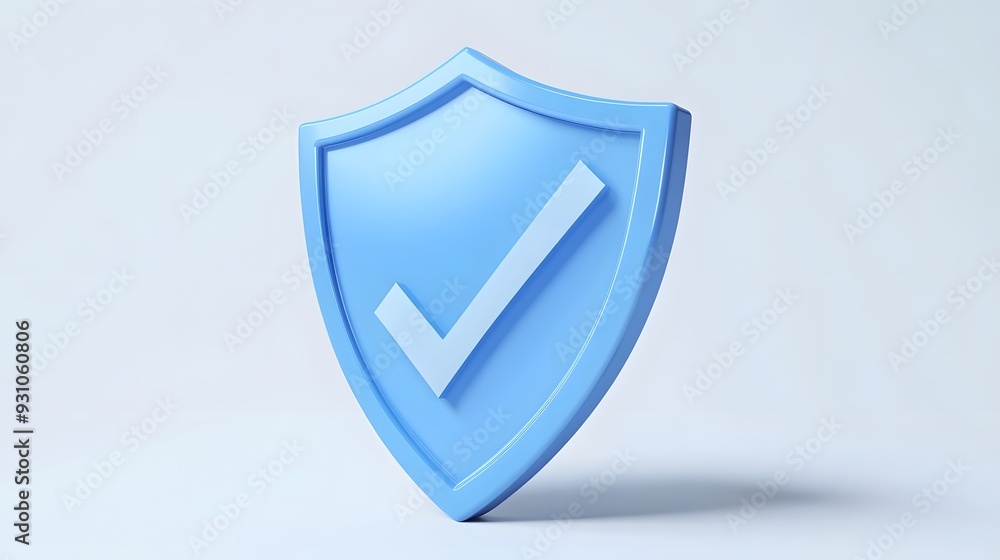 cartoon 3d Icon safety shield check mark perspective . Blue symbol security safety icon. Checkmark in minimalistic style. 3d vector illustration. white background cartoon 3d Icon safety shield check mark perspective . Blue symbol security safety icon. Checkmark in minimalistic style. 3d vector illustration. white background