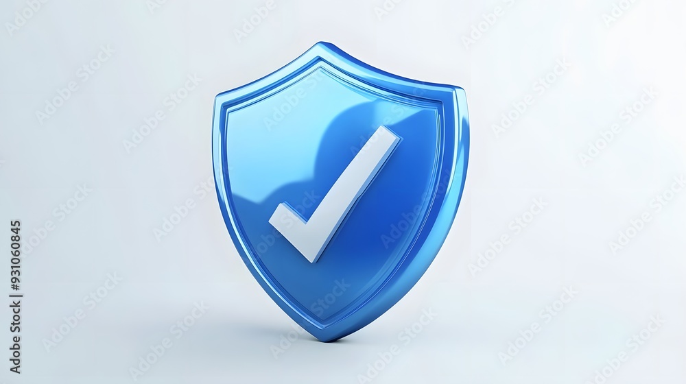 cartoon 3d Icon safety shield check mark perspective . Blue symbol security safety icon. Checkmark in minimalistic style. 3d vector illustration. white background cartoon 3d Icon safety shield check mark perspective . Blue symbol security safety icon. Checkmark in minimalistic style. 3d vector illustration. white background
