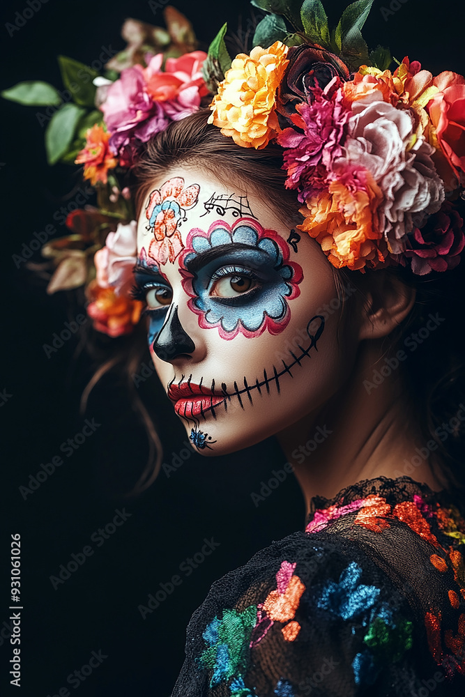 Beautiful women Halloween makeup, women Easter makeup Beautiful women Halloween makeup, women Easter makeup