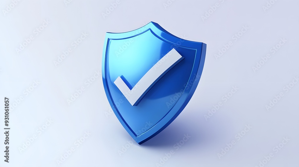 cartoon 3d Icon safety shield check mark perspective . Blue symbol security safety icon. Checkmark in minimalistic style. 3d vector illustration. white background cartoon 3d Icon safety shield check mark perspective . Blue symbol security safety icon. Checkmark in minimalistic style. 3d vector illustration. white background