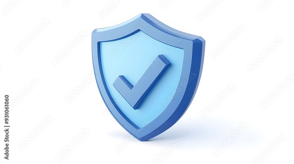 cartoon 3d Icon safety shield check mark perspective . Blue symbol security safety icon. Checkmark in minimalistic style. 3d vector illustration. white background cartoon 3d Icon safety shield check mark perspective . Blue symbol security safety icon. Checkmark in minimalistic style. 3d vector illustration. white background