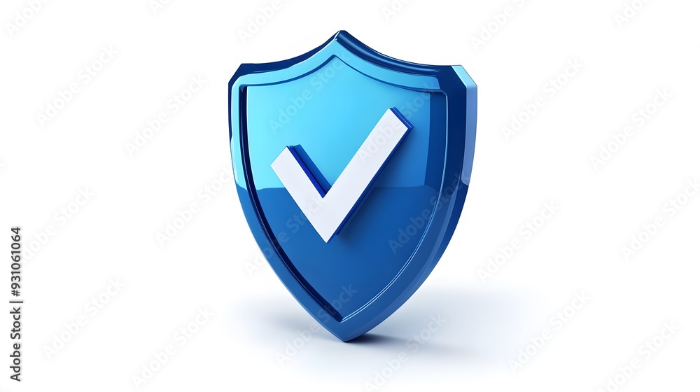 cartoon 3d Icon safety shield check mark perspective . Blue symbol security safety icon. Checkmark in minimalistic style. 3d vector illustration. white background cartoon 3d Icon safety shield check mark perspective . Blue symbol security safety icon. Checkmark in minimalistic style. 3d vector illustration. white background