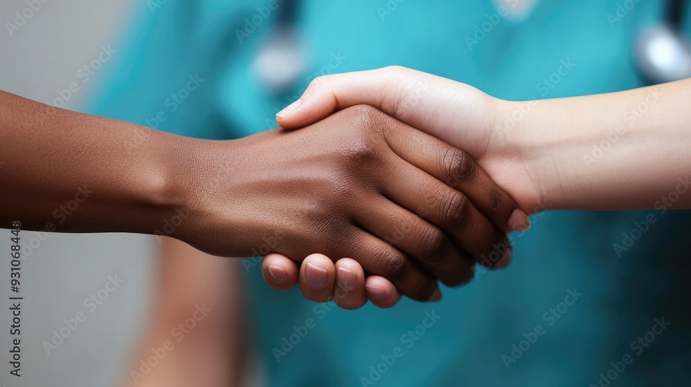 Doctor and patient sharing a supportive moment, with their hands meeting in the middle, symbolizing understanding and care. Doctor and patient sharing a supportive moment, with their hands meeting in the middle, symbolizing understanding and care.