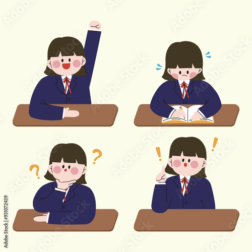 A student in a class