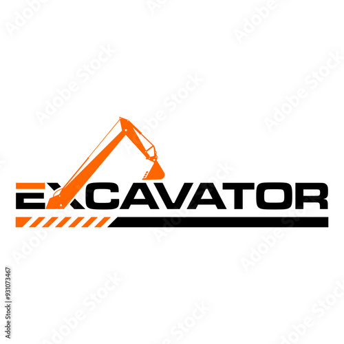 excavator logo icon vector silhouette isolated for transport and building company