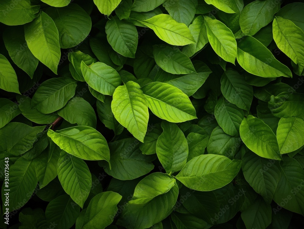 A vibrant collection of green leaves, showcasing various shapes and textures, perfect for nature-themed projects and backgrounds. A vibrant collection of green leaves, showcasing various shapes and textures, perfect for nature-themed projects and backgrounds.
