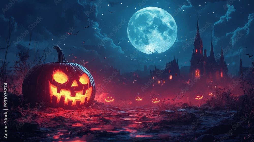 Design a sinister glowing Jackolantern patch in th 268 halloween, pumpkin, autumn, night, moon, holiday, horror, bat, vector, orange, illustration, dark, spooky, scary, black, october, silhouette, car Design a sinister glowing Jackolantern patch in th 268 halloween, pumpkin, autumn, night, moon, holiday, horror, bat, vector, orange, illustration, dark, spooky, scary, black, october, silhouette, car