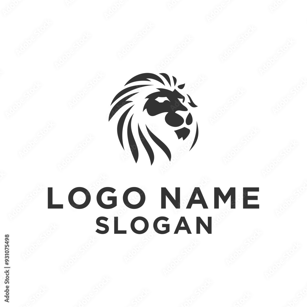 minimalist black lion head logo minimalist black lion head logo