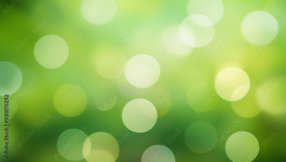 Bright green bokeh abstract background with soft, glowing circles and blurred lights Bright green bokeh abstract background with soft, glowing circles and blurred lights