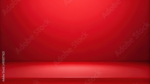 Obraz na płótnie Abstract red studio background with a minimalistic aesthetic for product presentation, red, abstract, studio w salonie