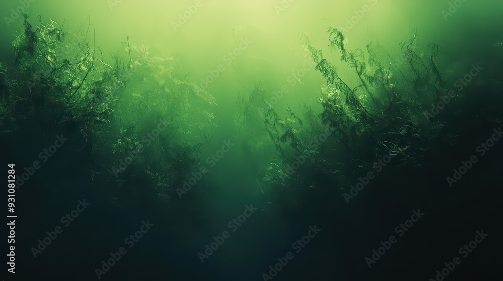 Naklejka premium Minimalist Green Gradient Wallpaper. A smooth gradient from light to dark green.