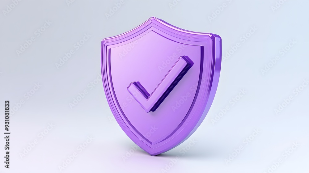 cartoon 3d Icon safety shield check mark perspective . purple symbol security safety icon. Checkmark in minimalistic style. 3d vector illustration. white background cartoon 3d Icon safety shield check mark perspective . purple symbol security safety icon. Checkmark in minimalistic style. 3d vector illustration. white background
