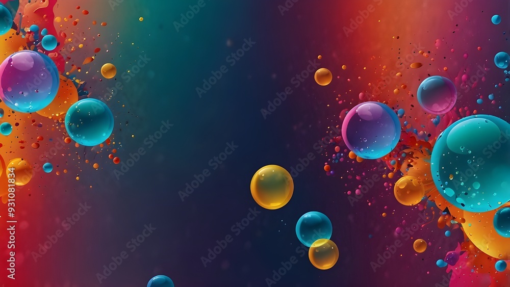 Abstract desktop wallpaper for computers featuring soaring bubbles over a vibrant backdrop Abstract desktop wallpaper for computers featuring soaring bubbles over a vibrant backdrop