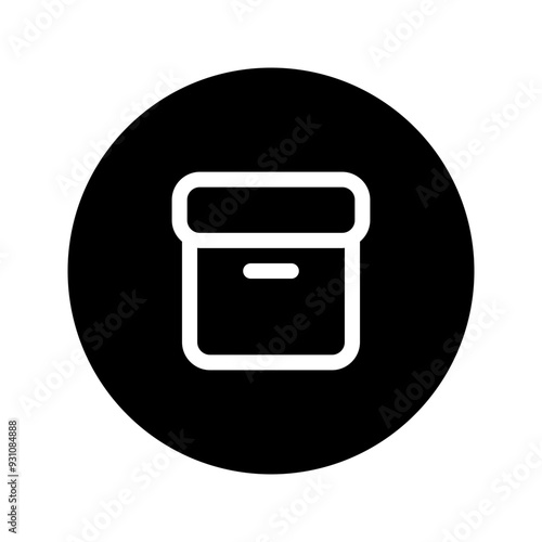 archive line circular icon