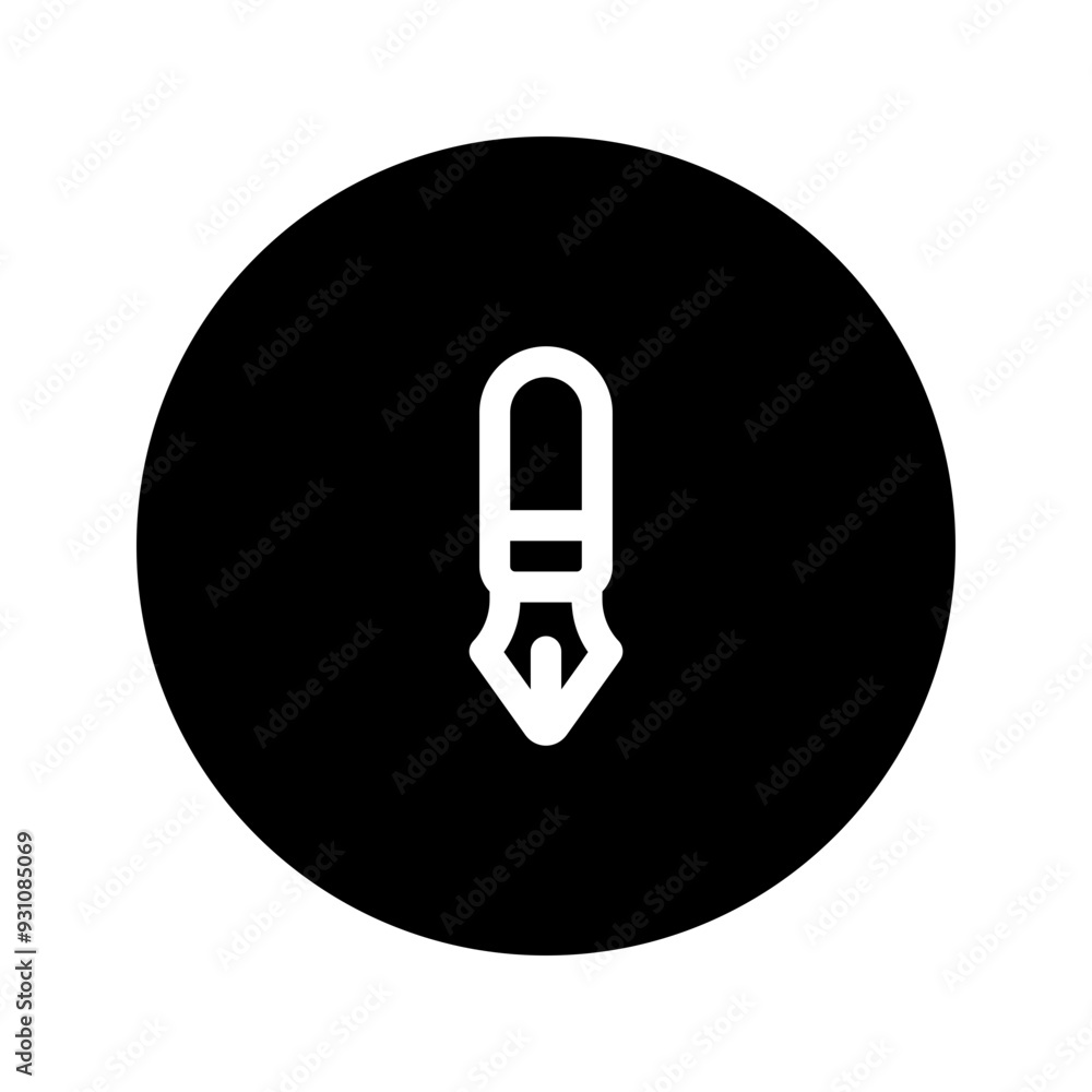 fountain pen line circular icon fountain pen line circular icon