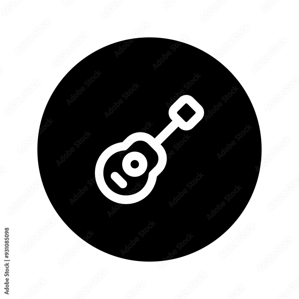 guitar line circular icon guitar line circular icon