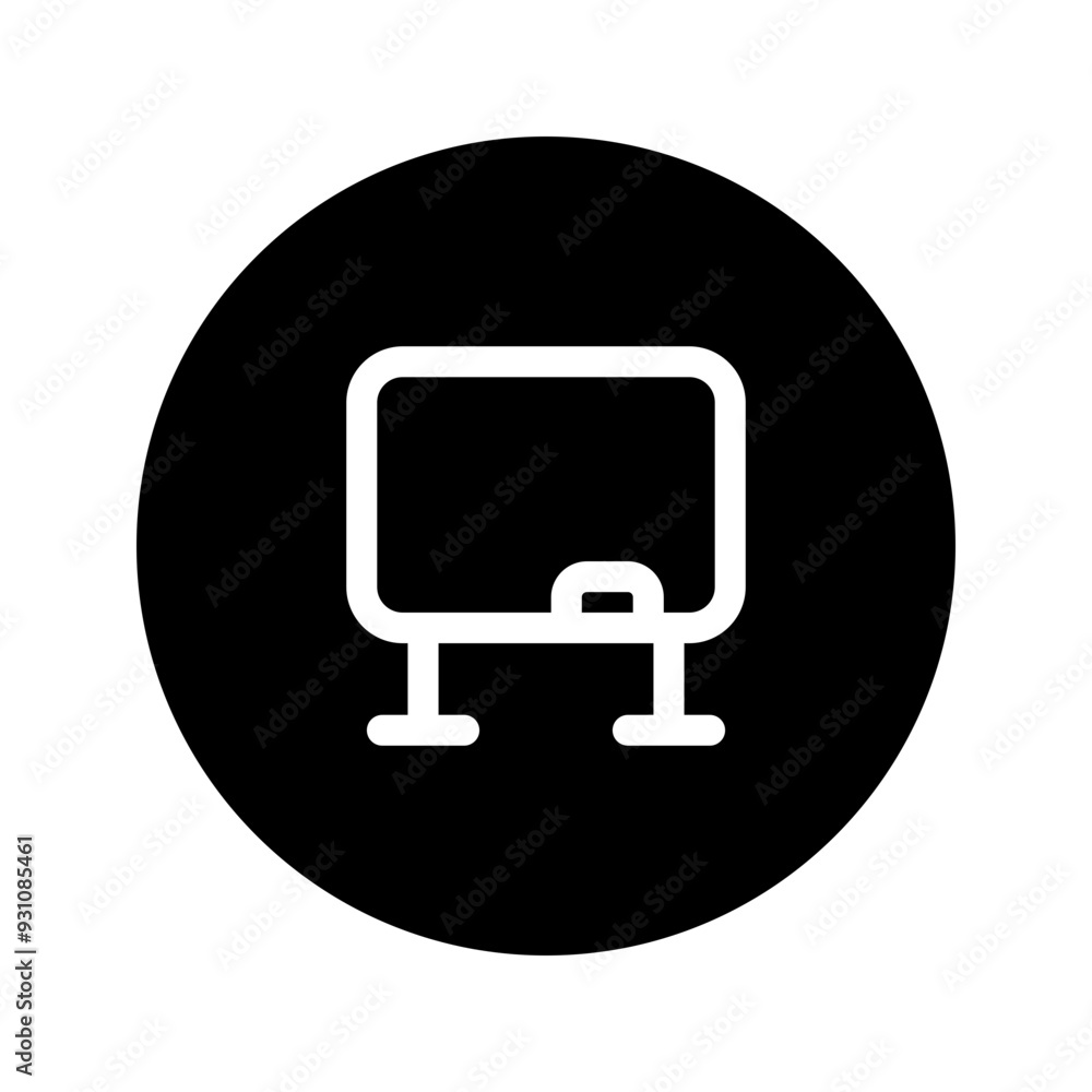 whiteboard line circular icon whiteboard line circular icon