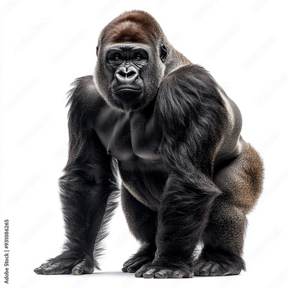 Portrait of a gorilla full body standing front vie 478 animal, wildlife, zoo, mammal, wild, nature, portrait, black, endangered, lowland, face, congo, big, jungle, fur, hairy, strong, beast, western, Portrait of a gorilla full body standing front vie 478 animal, wildlife, zoo, mammal, wild, nature, portrait, black, endangered, lowland, face, congo, big, jungle, fur, hairy, strong, beast, western,