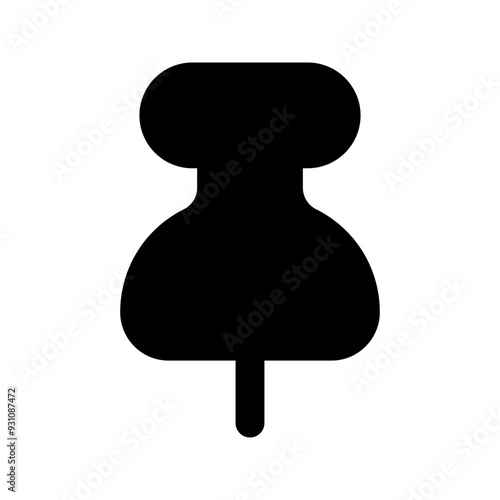 push pin glyph icon