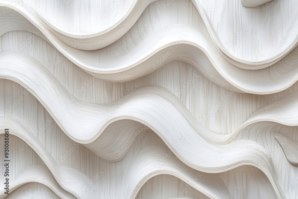 Obraz premium Abstract background of white plywood texture created with generative AI